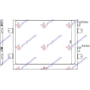 HLADNJAK KLIME BENZIN-DIZEL (52.8x39.3) RENAULT MEGANE COUPE-CABRIO (1999-2002) (OEM: 8200182361, 8200557066)