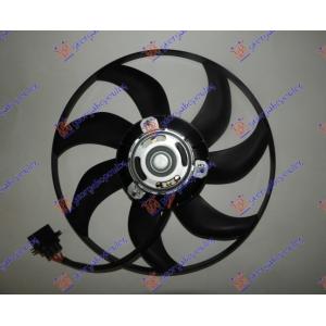 VENTILATOR (MOTOR+ELISA) (390mm) (3PIN) SKODA FABIA (1999-2007) (OEM: 1J0959455D, 1J0959455F, 6H0959455B)