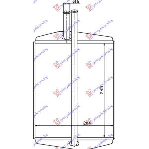 GREJAC KABINE (BR) (245x210x16) FORD FIESTA (1999-2002) (OEM: 1206843.101167, 1206843101167, XS6H18B539AA,1113626)