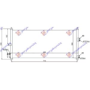 HLADNJAK KLIME 02- (69x30) NISSAN ALMERA (N16) SDN (2000-2006) (OEM: 92100-BM407, 92100BM407)