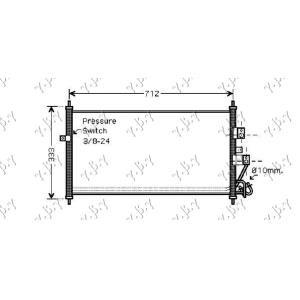 HLADNJAK KLIME DIZEL 03-06 (69.1x31) NISSAN ALMERA (N16) SDN (2000-2006) (OEM: 92100-BN900, 92100BN900)