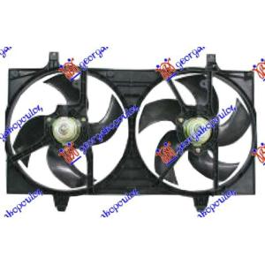 VENTILATOR KOMPLET DUPLI +A/C BENZIN NISSAN ALMERA (N16) SDN (2000-2006) (OEM: 21481-BM410, 21481BM410)