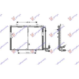 HLADNJAK KLIME 2.0 - 2.3 - 3.2 BENZIN (55.2x40.6x25 MERCEDES CLK (W208) (1997-2002) (OEM: 2028300970)