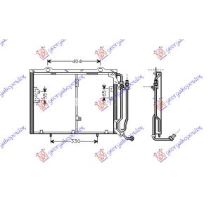 HLADNJAK KLIME 2.3 - 2.4i16/18V-2.5TDI 54.5x41 MERCEDES CLK (W208) (1997-2002) (OEM: 2028300770)