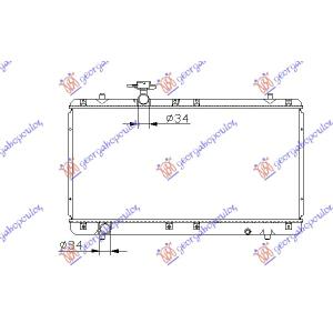 HLADNJAK MOTORA 1.3-1.6+/-AC (35x70) SUZUKI LIANA (2001-2007) (OEM: 17700-54G00, 1770054G00)