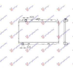 HLADNJAK MOTORA 1.6-1.8i 16V (36x69.8) NISSAN PRIMERA (P11) (1999-2001) (OEM: 214109F602)