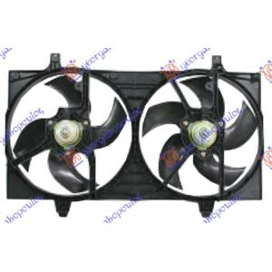 VENTILATOR KOMPLET DUPLI +A/C BENZIN NISSAN ALMERA (N16) L/B (2000-2006) (OEM: 21481-BM410, 21481BM410)