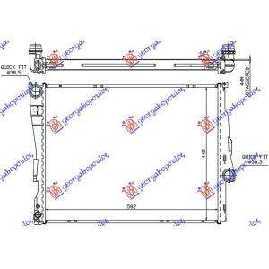 HLADNJAK MOTORA (580x450x26) (LEMLJEN) BMW SERIES 3 (E46) SDN (2002-2005) (OEM: 1611573, 17119071517)