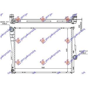 HLADNJAK MOTORA (580x450x32) (MEHAN) BMW SERIES 3 (E46) SDN (2002-2005) (OEM: 1611573, 17119071517)