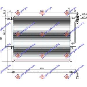 HLADNJAK KLIME (52x42x1.6) BMW SERIES 3 (E46) SDN (2002-2005) (OEM: 64536914033, 64538377614)