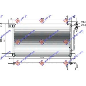 HLADNJAK KLIME DIZEL (52x31.4x16) BMW SERIES 3 (E46) SDN (2002-2005) (OEM: 64538377648)