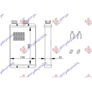 GREJAC KABINE (B)-AC (205x138) BMW SERIES 3 (E46) SDN (2002-2005) (OEM: 64118372771)