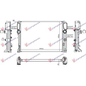 HLADNJAK MOTORA 3.0 DIZEL - 5.5 BENZIN (MAN/AUTO) (640x459) (NISSENS) MERCEDES E CLASS 2002-2009 (W211) (OEM: 2115003402)
