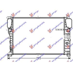HLADNJAK MOTORA 5.5/6.2 BENZIN - 3.2/4.0 DIZEL (MAN/AUTO) (+/-AC) (640x459) (NISSENS) MERCEDES E CLASS 2002-2009 (W211) (OEM: 2115000802, 2115003202, A2115000802)