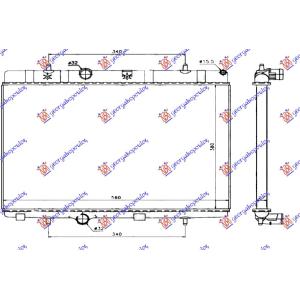 HLADNJAK MOTORA BENZIN/DIZEL (38x56x2.7) (HELLA) CITROEN C3 2002-2010 (FC/FN) (OEM: 1330.P8, 1330.P9, 1330P8)