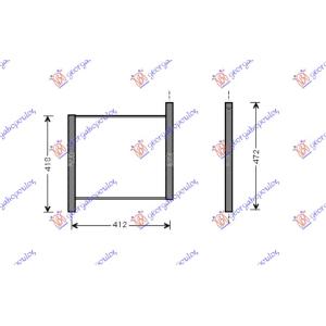 HLADNJAK MOTORA SVI MODELI (38x35) SMART FORTWO (1998-2007) (OEM: 0003428V006)