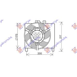 VENTILATOR INTERCOOLER (17 CM) BEN-DIZEL SMART FORTWO (1998-2007) (OEM: 0003127V007)