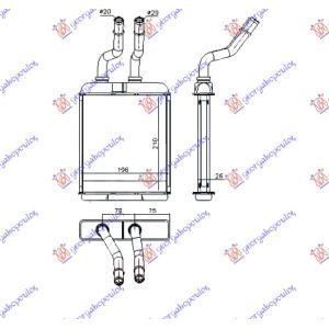 GREJAC KABINE (B) (210x180x26) ALFA ROMEO 147 (2000-2010) (OEM: 46799655)