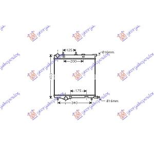 HLADNJAK MOTORA 1.4/1.6cc (38x40) CITROEN C2 (2003-2008) (OEM: 1330S1)