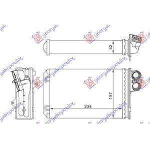 GREJAC KABINE 234x157x42 CITROEN C5 (2001-2004) (OEM: 6448.J8, 6448J8)