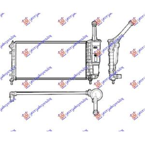 HLADNJAK MOTORA 1.2CC 8/16V+/- A/C(58x31.5)DEN LANCIA Y (2003-2011) (OEM: 46834062, 51706057)