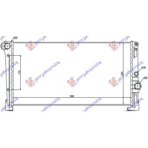 HLADNJAK MOTORA 1.3JTD (58x31x3.8)MARELLI TIP LANCIA Y (2003-2011) (OEM: 46834067)