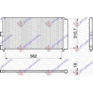 HLADNJAK KLIME 1.2-1.4i8/16V-1.3-1.9JTD(57x31 LANCIA Y (2003-2011) (OEM: 46820833, 51732993)