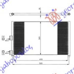 HLADNJAK KLIME 1.6-1.9 JTD (50x31) LANCIA Y (2003-2011) (OEM: 51708909)