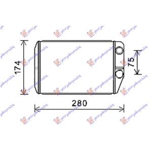 GREJAC KABINE (BR) (230x165x26) CITROEN JUMPER (2006-2014) (OEM: 6448R0, 77364073)