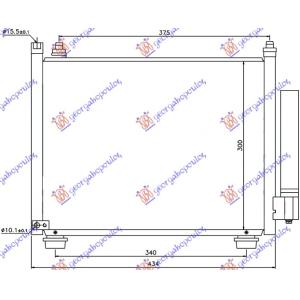 HLADNJAK KLIME 1.3 DDiS 03- (38.5x30.8x20) SUZUKI IGNIS (2000-2008) (OEM: 95310-86GA0, 9531086GA0)