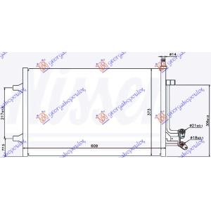 HLADNJAK KLIME 1.6 TDCi (55.5x38x1.6) FORD FUSION (2002-2012) (OEM: 1334196)