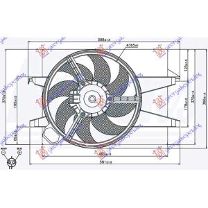 VENTILATOR (BEN/DIZ) -A/C OKRUGLI DZEK FORD FUSION (2002-2012) (OEM: 1141509)