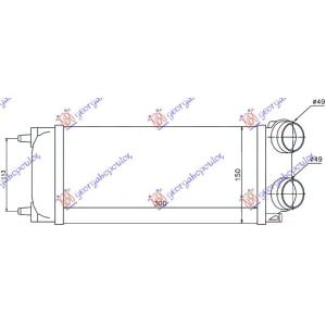 HLADNJAK INTERCOOLER BENZIN (23x20.7x62 CITROEN C4 (2004-2011) (OEM: 0384H5)