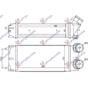 HLADNJAK INTERCOOLER 1.6 HDi (30x147x85)-09 CITROEN C4 (2004-2011) (OEM: 1440H9)