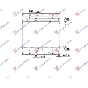 HLADNJAK MOTORA BENZIN/DIZEL (38x55x2.6) CITROEN C4 (2004-2011) (OEM: 1330F5, 1330S5, 1330S8)