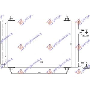 HLADNJAK KLIME BENZIN/DIZEL (53.5x36.1)SA STRANE CITROEN C4 (2004-2011) (OEM: 6455.CY, 6455CY)