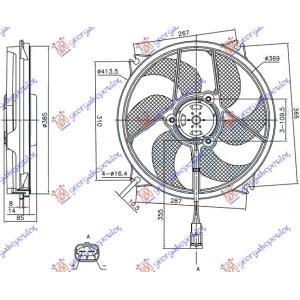 VENTILATOR KOMPLET BENZIN-DIZEL CITROEN C4 (2004-2011) (OEM: 1253G7)