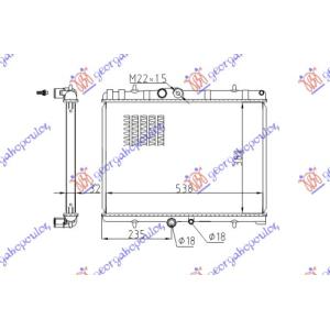 HLADNJAK 2.0i 16v(38x56) AUTO +A/C CITROEN C5 (2004-2008) (OEM: 1330.J8, 1330J8)