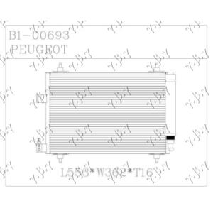 HLADNJAK KLIME BENZIN-DIZEL (56x36) CITROEN C5 (2004-2008) (OEM: 6455.CP, 6455CP)