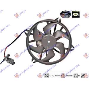 VENTILATOR KOMPLET BENZIN-DIZEL (390mm)(2+3 PIN CITROEN C5 (2004-2008) (OEM: 1253F2, 1253N5, 1253T2)