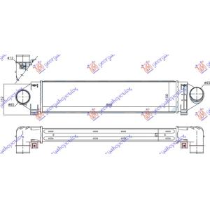 HLADNJAK INTERCOOLER 2.5 ST225/RS305/RS350 BEN FORD FOCUS C-MAX (2003-2007) (OEM: 30723916)