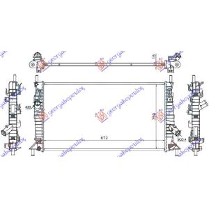 HLADNJAK MOTORA ZA SVE MODELSE BENZIN (MAN/AUTO) (+/-AC) (67x37.2) (KOYO) FORD FOCUS C-MAX I (2003-2007) (OEM: 1305492, 1309414, 1354177)