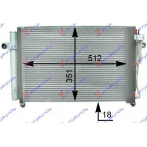 HLADNJAK KLIME 1.1-1.3i1.6i12V (50.3x35) HYUNDAI GETZ (2002-2005) (OEM: 97606-1C100, 976061C100)