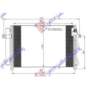 HLADNJAK KLIME 1.5 CRDi (51x35x18) HYUNDAI GETZ (2002-2005) (OEM: 97606-1C300, 976061C300)