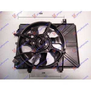 VENTILATOR BENZIN/DIZEL +/-AC DONJI NOSAC 230mm HYUNDAI GETZ (2002-2005) (OEM: 25380-1C150, 25380-1C160, 25380-1C660)