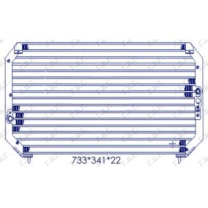 HLADNJAK KLIME (69x34.5) TOYOTA CARINA E/CORONA SDN-L/B (1996-2001) (OEM: 8846020370, 8846020380)