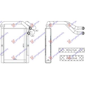 GREJAC KABINE (134x208x260)(BR) TOYOTA YARIS (1999-2005) (OEM: 87107-52020, 8710752020)