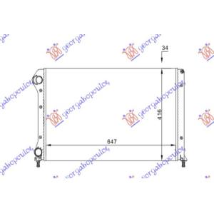 HLADNJAK MOTORA 1.4 8V-1.6 16V-1.9D+A/C(65x40 FIAT DOBLO (2001-2005) (OEM: 51779232)