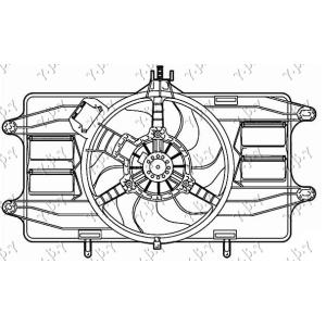 VENTILATOR KOMPLET (1.9 DIZEL) + A/C FIAT DOBLO (2001-2005) (OEM: 46767294)