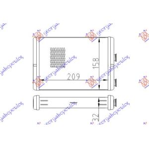 GREJAC KABINE(B)+/-AC 209x157 T.MARELLI FIAT DOBLO (2001-2005) (OEM: 46722928)